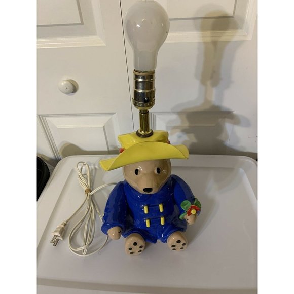 Vintage Paddington Bear Lamp by NOJO EDEN 1991 14 1/2 Inches Works No Lamp Shade - Picture 3 of 10